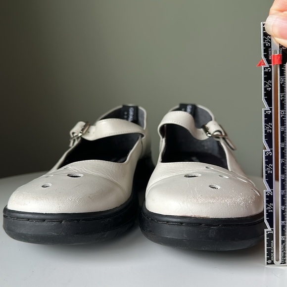 Girauden Sport Leather Mary Jane Thick Chunky Heel Laser Cut Strap w/ Buckle 41 - Picture 11 of 13